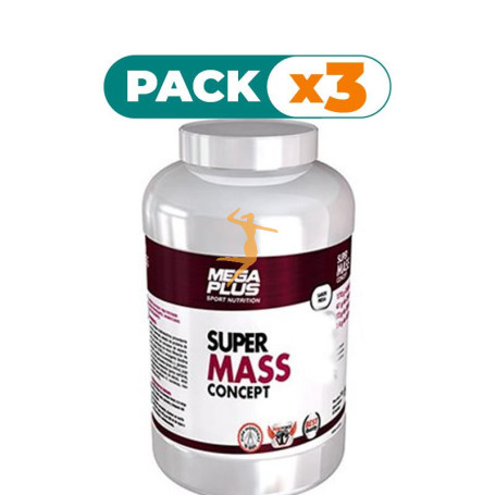 Pack 3x SUPER MASS CONCEPT CHOCO 3Kg. MEGAPLUS