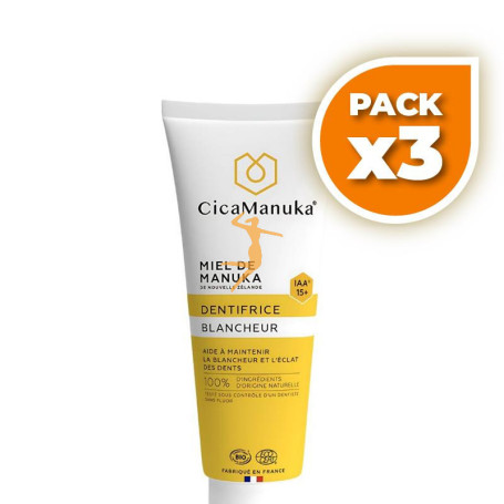 Pack 3x PASTA DENTAL BLANQUEADORA 75ML CICAMANUKA