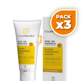Pack 3x FLUIDO FACIAL HIDRATANTE 50ML CICAMANUKA