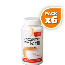 Pack 6x ACEITE DE KRILL 90 CÁPSULAS PLANTIS