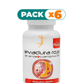 Pack 6x LEVADURA ROJA + COENZIMA Q10 120 CÁPSULAS PLANTIS