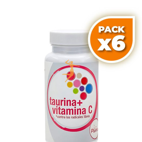 Pack 6x TAURINA + VITAMINA C 60 CÁPSULAS PLANTIS
