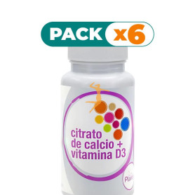Pack 6x CITRATO DE CALCIO + VITAMINA D3 60 COMPRIMIDOS PLANTIS