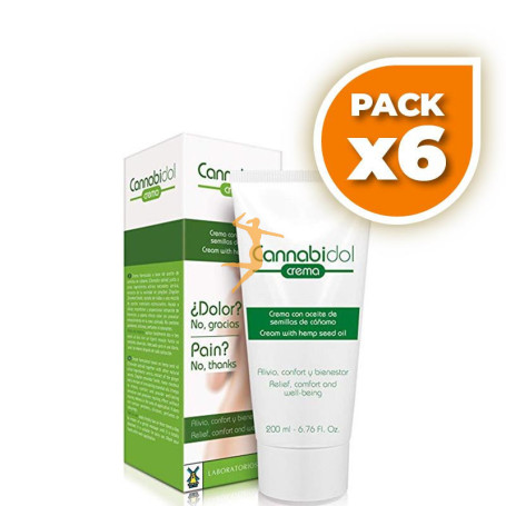 Pack 6x CANNABIDOL CREMA 200Ml. TEGOR