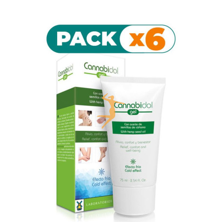 Pack 6x CANNABIDOL GEL 75Ml. TEGOR