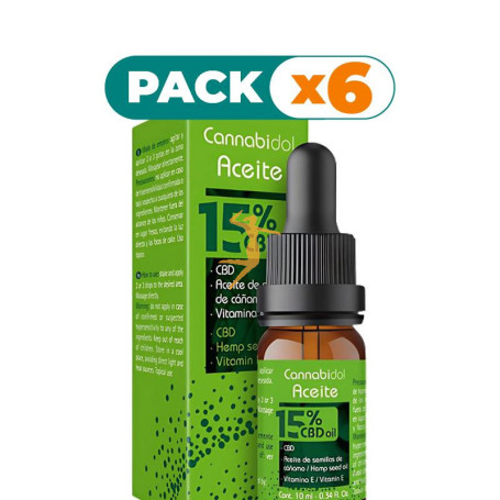 Pack 6x CANNABIDOL ACEITE 15% 10ML TEGOR
