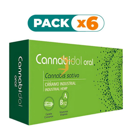 Pack 6x CANNABIDOL ORAL 60 CÁPSULAS TEGOR