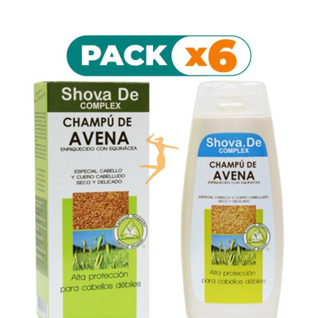 Pack 6x CHAMPÚ AVENA 250 ML SHOVA.DE