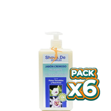 Pack 6x JABÓN RELAJANTE ULTRA HIDRATANTE 1000 ML SHOVA.DE