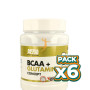 Pack 6x BCAA + GLUTAMINA MANDARINA EXTREME PURITY 600Gr. MEGAPLUS