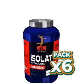 Pack 6x ISOLAT COMPETITION CHOCO BLANCO 1Kg. MEGAPLUS