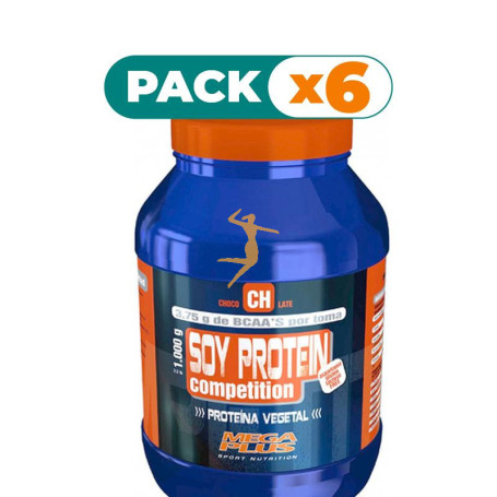 Pack 6x SOY PROTEIN CHOCOLATE 1Kg. MEGAPLUS