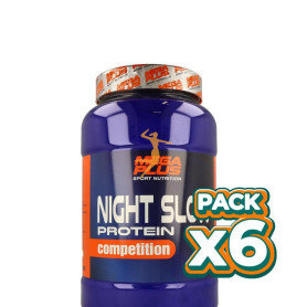 Pack 6x NIGHT SLOW PROTEIN COMPETITION CHOCOLATE-LECHE 1Kg. MEGAPLUS