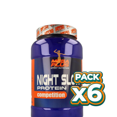 Pack 6x NIGHT SLOW PROTEIN COMPETITION FRESA 2Kg. MEGAPLUS