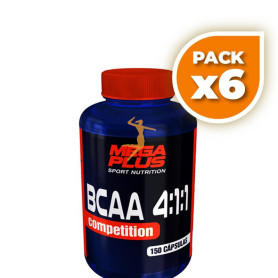 Pack 6x BCAA 4:1:1 COMPETITION 150 CAPSULAS MEGAPLUS