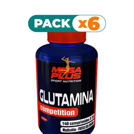Pack 6x GLUTAMINA MASTICABLE 140 COMPRIMIDOS MEGAPLUS