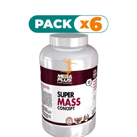Pack 6x SUPER MASS CONCEPT CHOCO 3Kg. MEGAPLUS