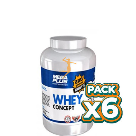 Pack 6x WHEY CONCEPT FRESA 1,814Kg. MEGAPLUS