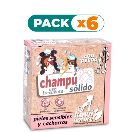 Pack 6x Kowi Champú Sólido Pieles Sensibles, 70 gr KOWI NATURE