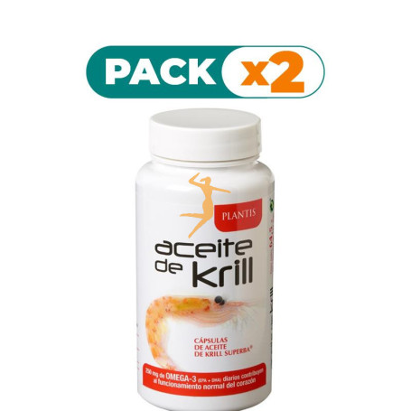 Pack 2x ACEITE DE KRILL 90 CÁPSULAS PLANTIS