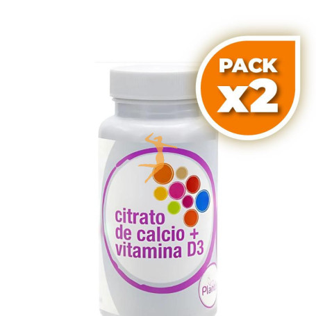 Pack 2x CITRATO DE CALCIO + VITAMINA D3 60 COMPRIMIDOS PLANTIS