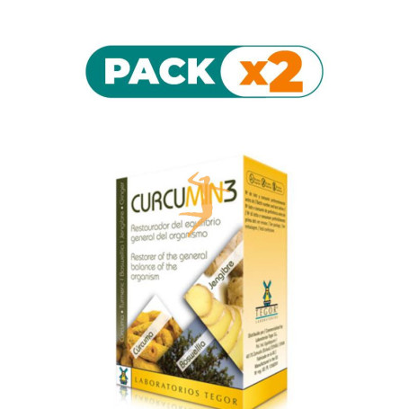 Pack 2x CURCUMIN3 30 COMPRIMIDOS 700Mg. TEGOR