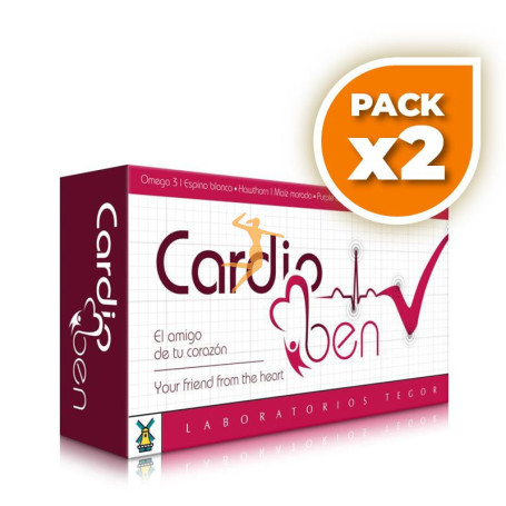 Pack 2x CARDIOBEN 60 CÁPSULAS TEGOR