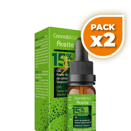 Pack 2x CANNABIDOL ACEITE 15% 10ML TEGOR