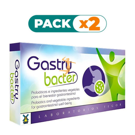 Pack 2x GASTRYBACTER 40 CÁPSULAS TEGOR