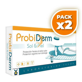 Pack 2x PROBIDERM SOL Y PIEL 40 CÁPSULAS TEGOR