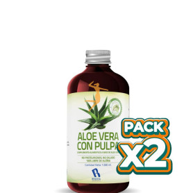 Pack 2x ALOE VERA CON PULPA 1Lt. BEQUISA