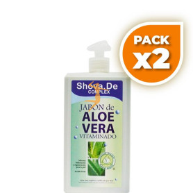 Pack 2x JABÓN ALOE VERA COMPLEX 1000 ML SHOVA.DE