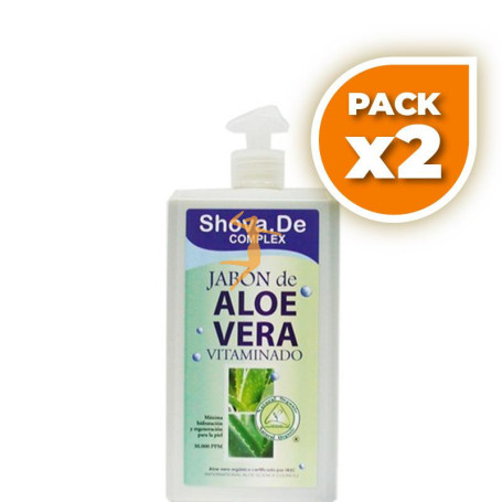 Pack 2x JABÓN ALOE VERA COMPLEX 1000 ML SHOVA.DE