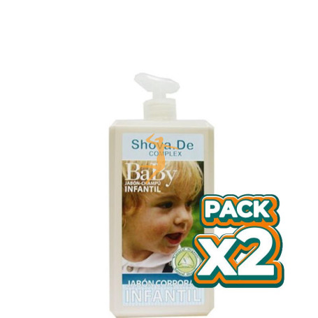 Pack 2x BABY JABÓN Y CHAMPÚ INFANTIL 1000 ML SHOVA.DE