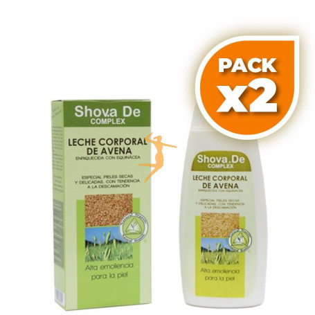 Pack 2x LECHE CORPORAL DE AVENA 250 ML SHOVA.DE