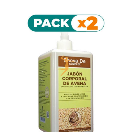 Pack 2x JABÓN AVENA 1000 ML DE SHOVA.DE