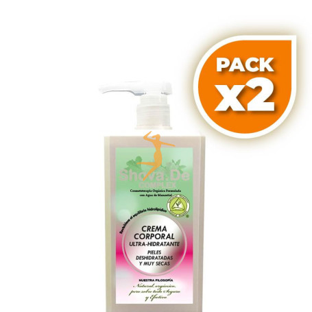 Pack 2x CREMA CORPORAL ULTRA HIDRATANTE 1Lt. SHOVA.DE