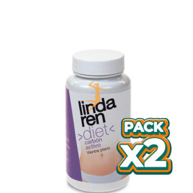 Pack 2x CARBÓN ACTIVO 60 CÁPSULAS LINDA REN DIET