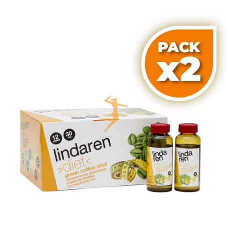Pack 2x LINDAREN GREEN COFFEE SHOT 12 VIALES ARTESANIA AGRICOLA