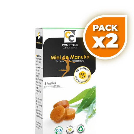 Pack 2x CARAMELOS DE MIEL DE MANUKA Y EUCALIPTO COMPTOIRS & COMPAGNIES