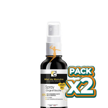 Pack 2x SPRAY PARA LA GARGANTA CON MIEL DE MANUKA COMPTOIRS & COMPAGNIES