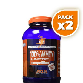 Pack 2x WHEY 100% LACTIC COMPETITON FRESA 2Kg. MEGAPLUS