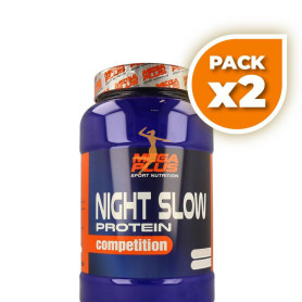 Pack 2x NIGHT SLOW PROTEIN COMPETITION CHOCOLATE-LECHE 2Kg. MEGAPLUS