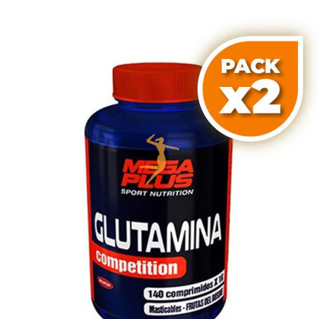 Pack 2x GLUTAMINA MASTICABLE 140 COMPRIMIDOS MEGAPLUS