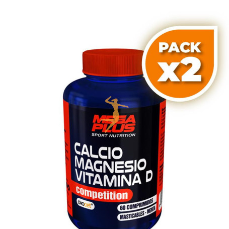 Pack 2x CALCIO + MAGNESIO + VITAMINA D COMPETITION 60 COMPRIMIDOS MEGAPLUS