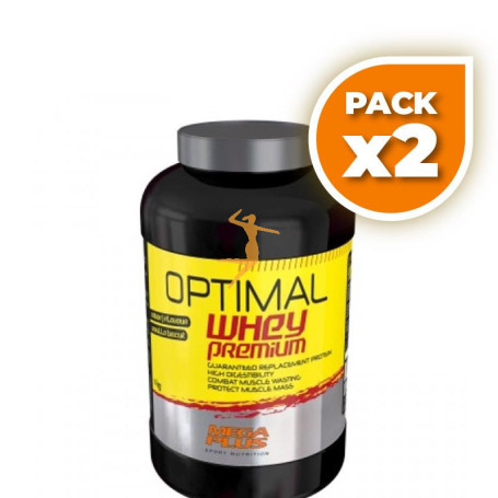 Pack 2x OPTIMAL WHEY PREMIUM FRESA 2,5Kg. MEGAPLUS