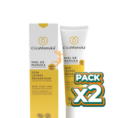 Pack 2x CREMA REPARADORA DE LABIOS 15ML CICAMANUKA