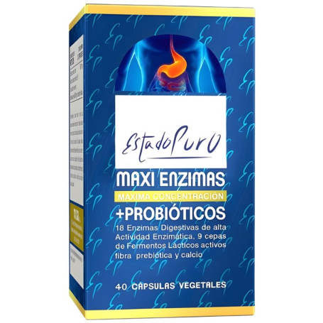 MAXI ENZIMAS CON PROBIÓTICOS 40 CÁPSULAS ESTADO PURO - TONGIL