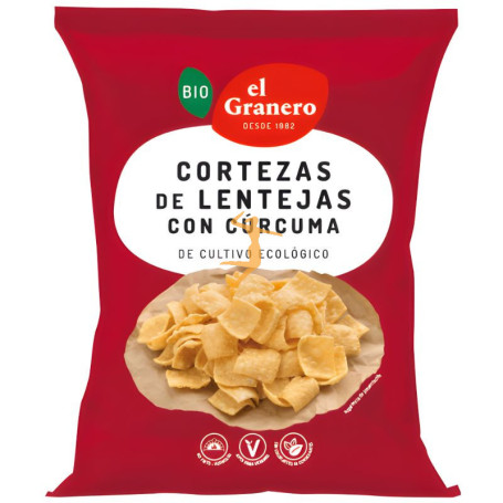 CORTEZAS DE LENTEJAS CON CÚRCUMA BIO 65Gr. GRANERO