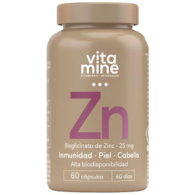 BISGLICINATO DE ZINC 25MG 60 CÁPSULAS HERBORA